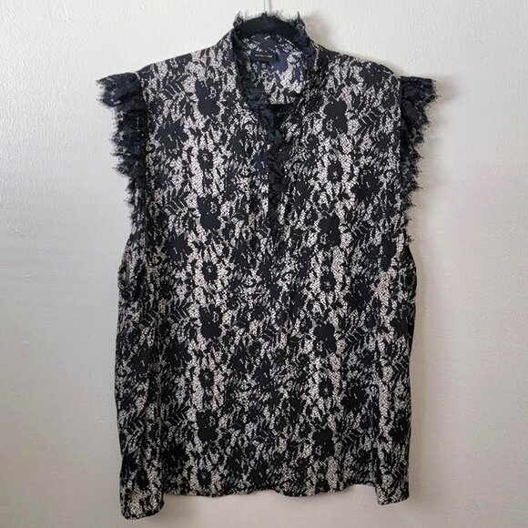 Who What Wear Tops - WHO WHAT WEAR Sleeveless Lace Collar Blouse | Size 4X